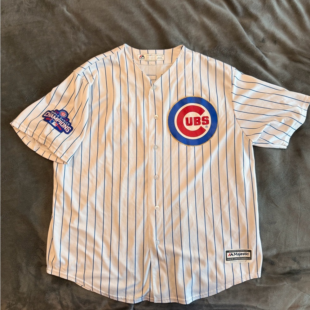 Special gold edition Anthony rizzo World Series Jersey